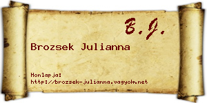 Brozsek Julianna névjegykártya