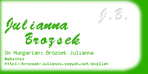 julianna brozsek business card